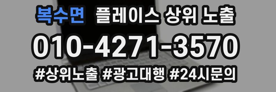 복수면 플레이스 상위 노출