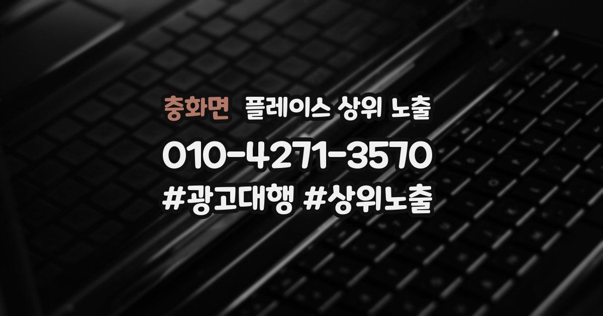 충화면 플레이스 상위 노출