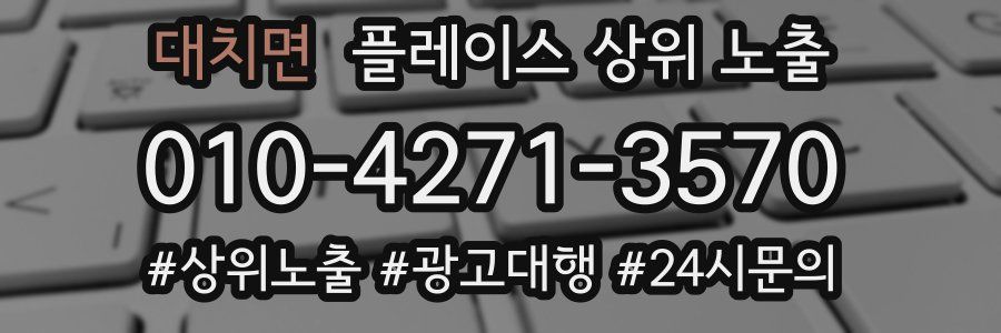 대치면 플레이스 상위 노출
