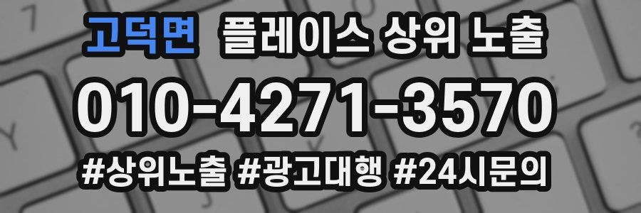 고덕면 플레이스 상위 노출