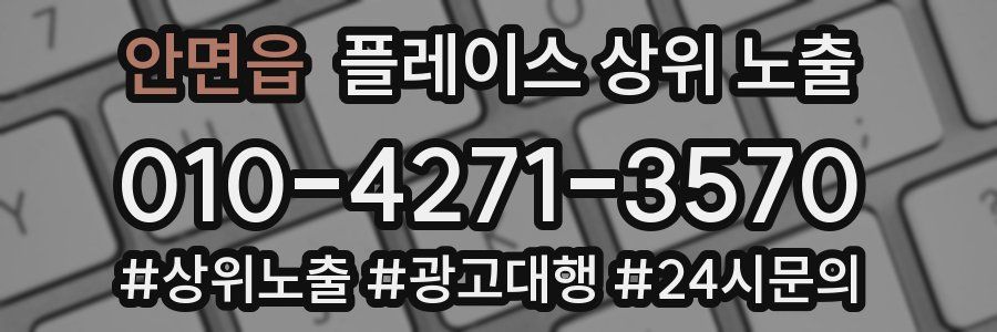 안면읍 플레이스 상위 노출