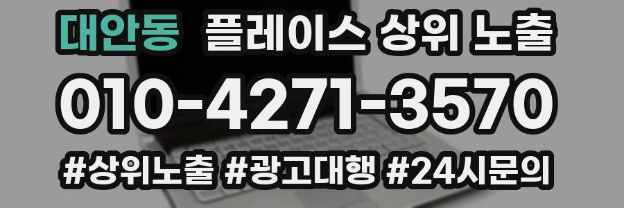 대안동 플레이스 상위 노출