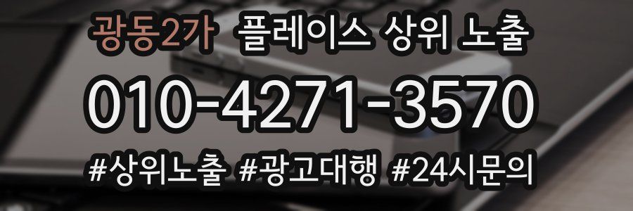 광동2가 플레이스 상위 노출