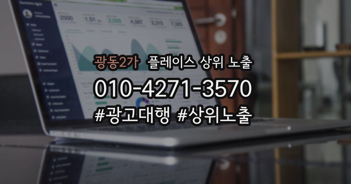 광동2가 플레이스 상위 노출