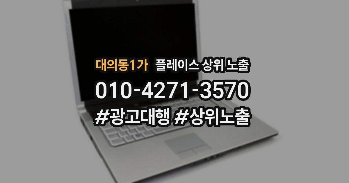 대의동1가 플레이스 상위 노출