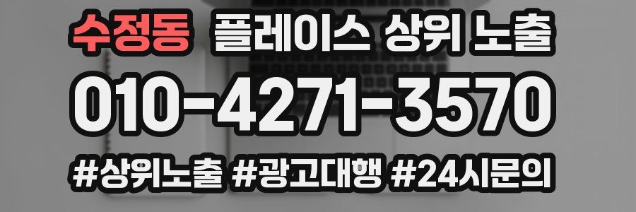 수정동 플레이스 상위 노출