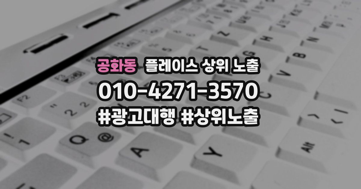 공화동 플레이스 상위 노출