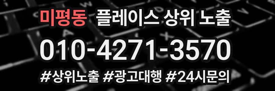 미평동 플레이스 상위 노출