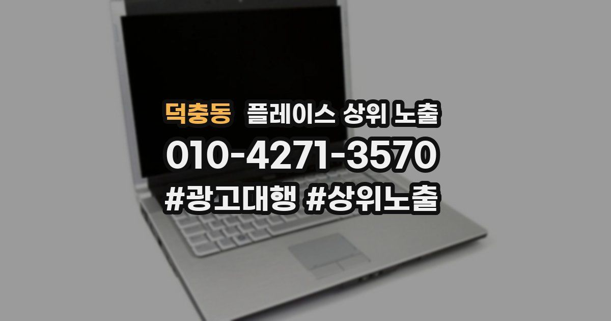 덕충동 플레이스 상위 노출