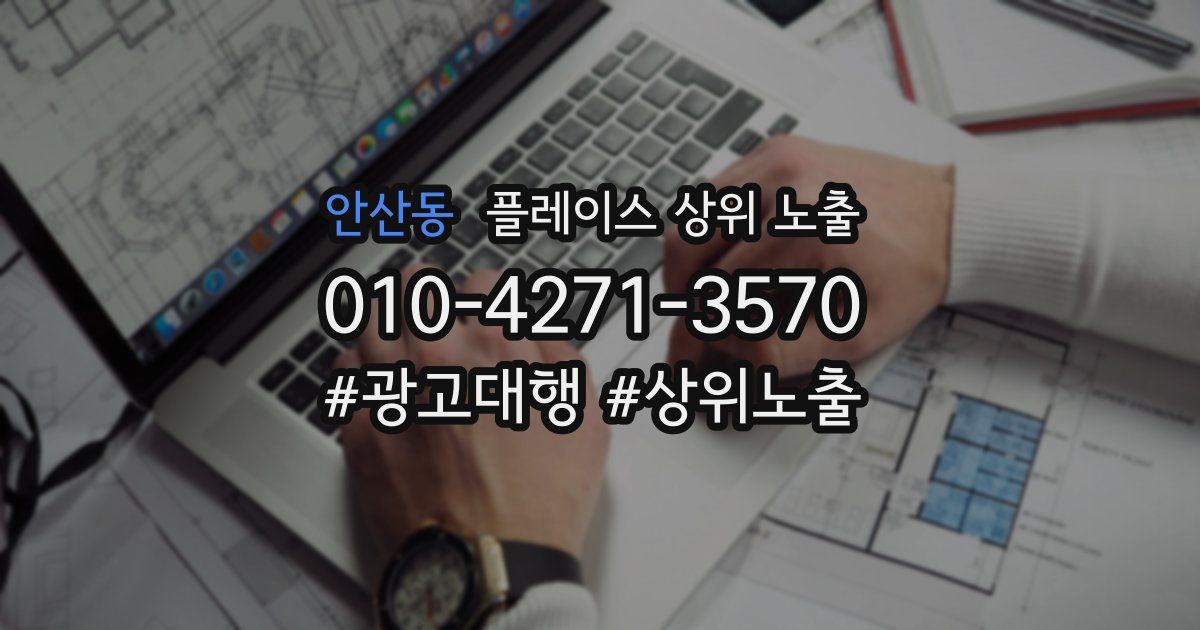 안산동 플레이스 상위 노출