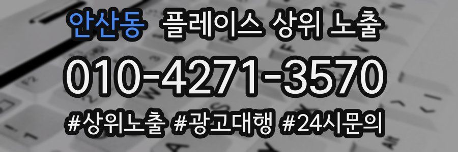 안산동 플레이스 상위 노출