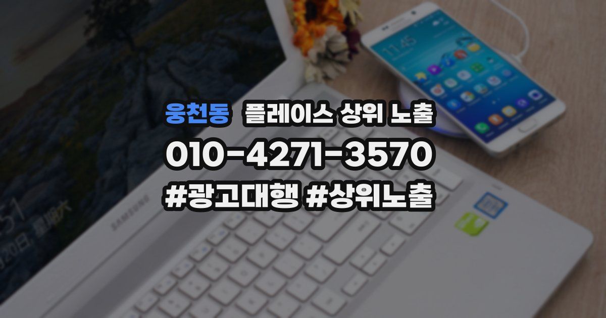 웅천동 플레이스 상위 노출