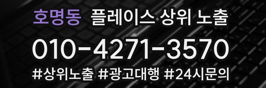 호명동 플레이스 상위 노출