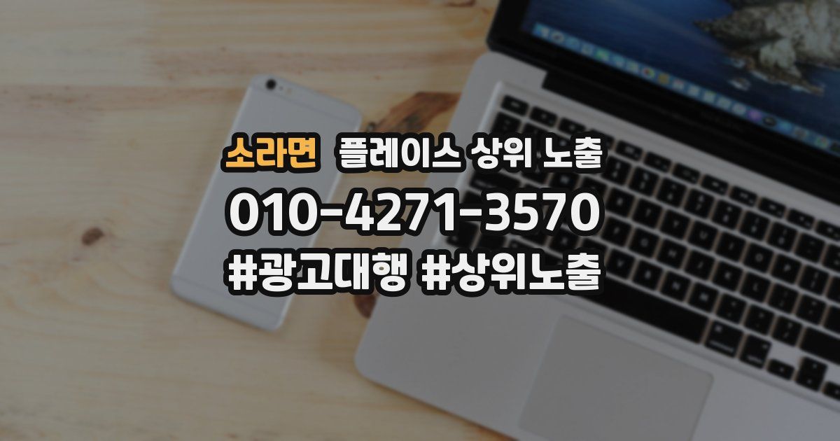 소라면 플레이스 상위 노출