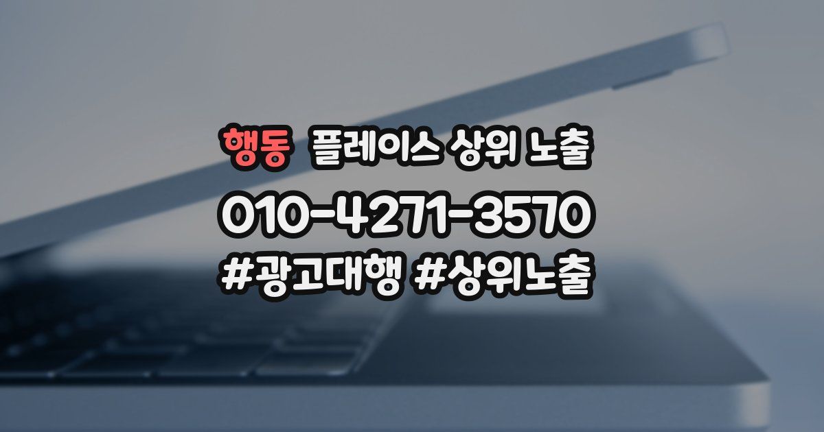 행동 플레이스 상위 노출