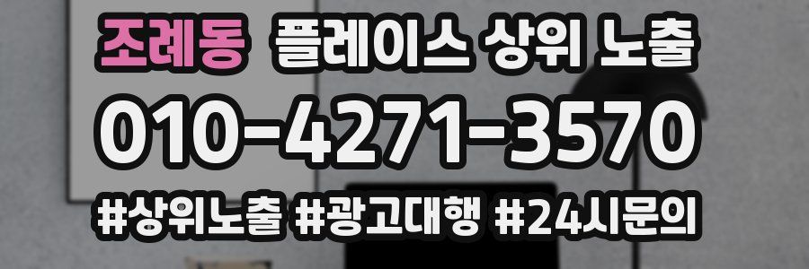 조례동 플레이스 상위 노출