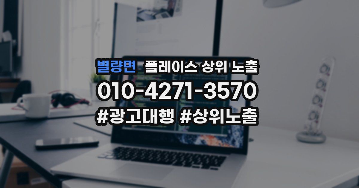 별량면 플레이스 상위 노출
