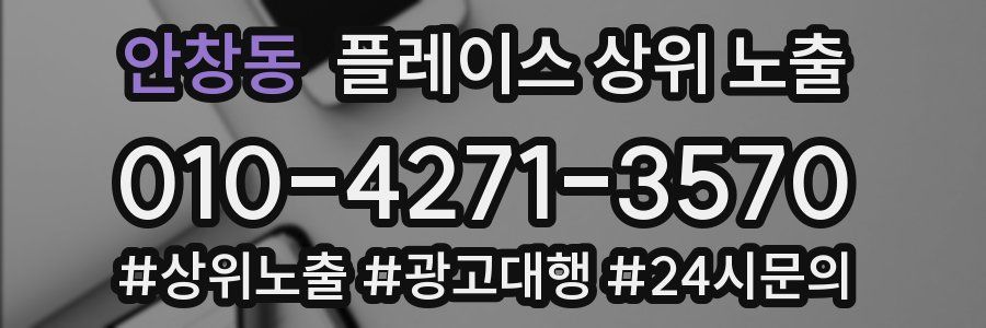 안창동 플레이스 상위 노출