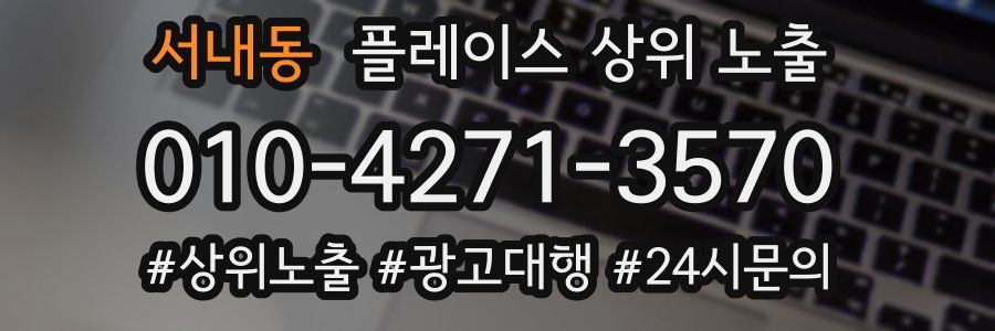 서내동 플레이스 상위 노출
