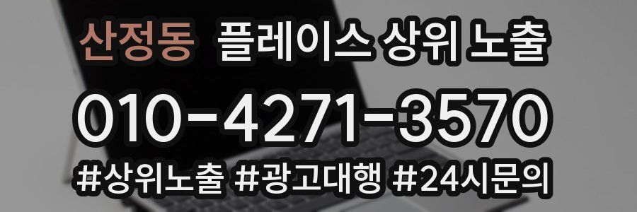 산정동 플레이스 상위 노출