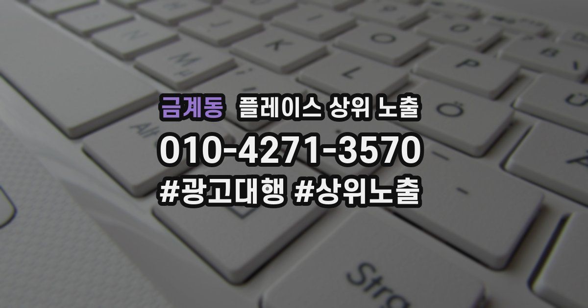 금계동 플레이스 상위 노출