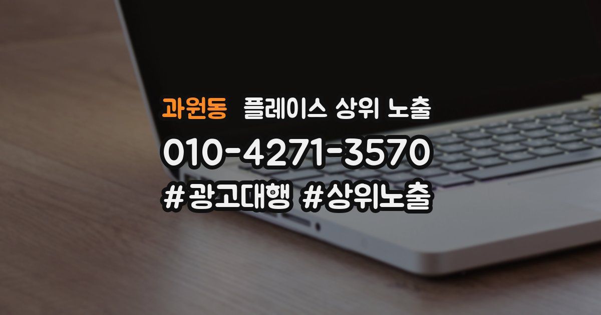 과원동 플레이스 상위 노출