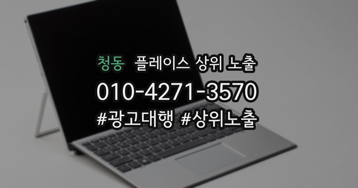청동 플레이스 상위 노출