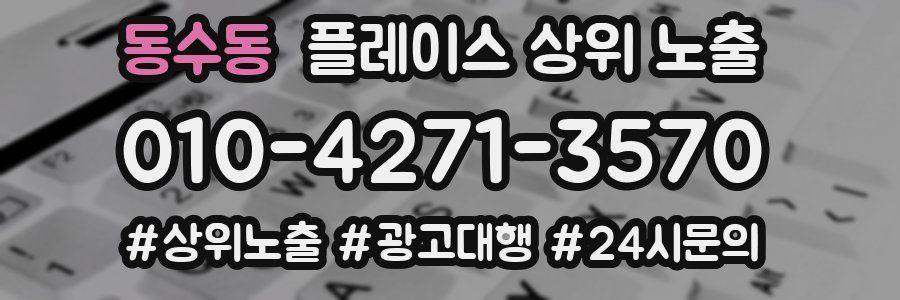 동수동 플레이스 상위 노출