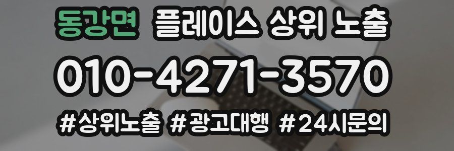 동강면 플레이스 상위 노출