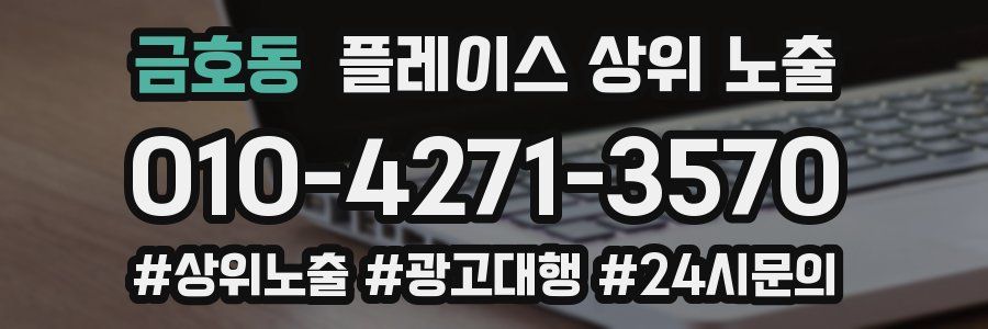금호동 플레이스 상위 노출