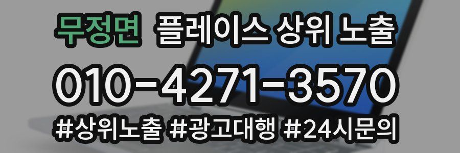 무정면 플레이스 상위 노출
