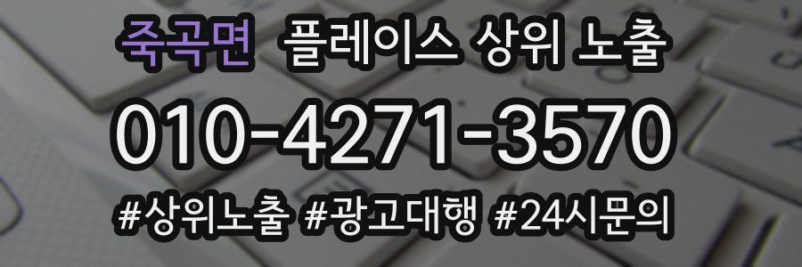 죽곡면 플레이스 상위 노출