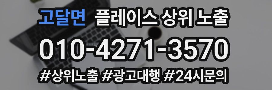 고달면 플레이스 상위 노출