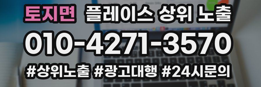 토지면 플레이스 상위 노출