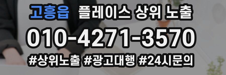 고흥읍 플레이스 상위 노출