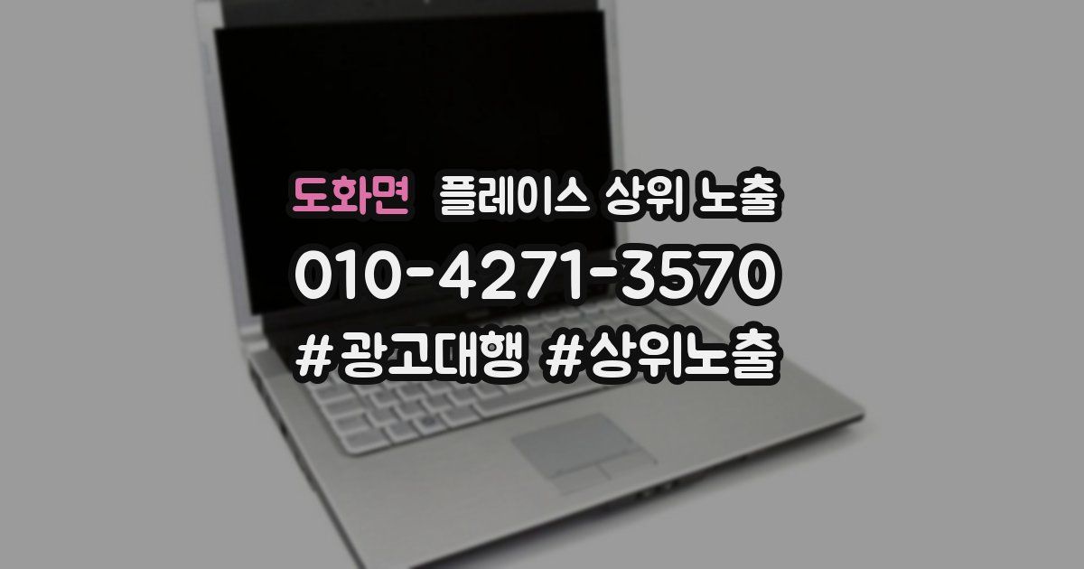 도화면 플레이스 상위 노출