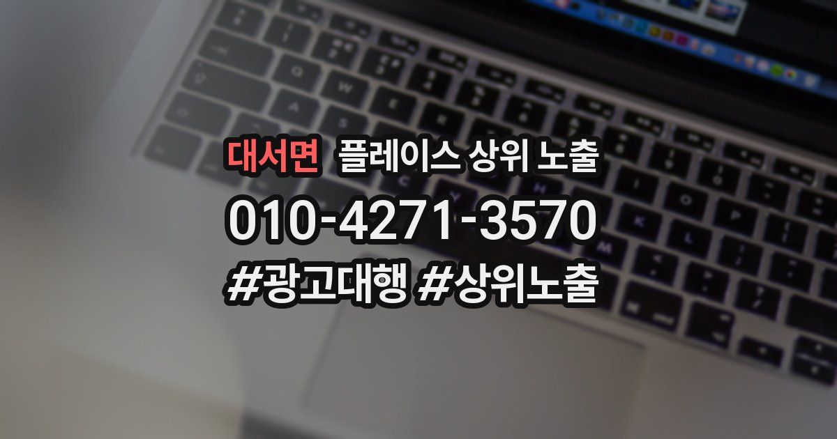 대서면 플레이스 상위 노출