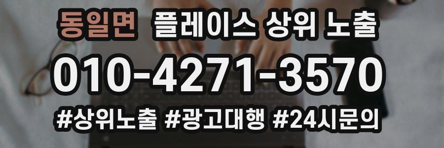 동일면 플레이스 상위 노출