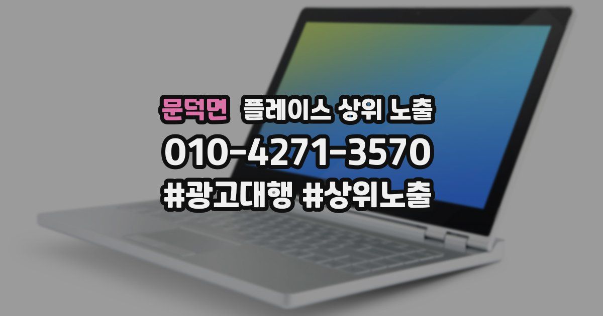 문덕면 플레이스 상위 노출