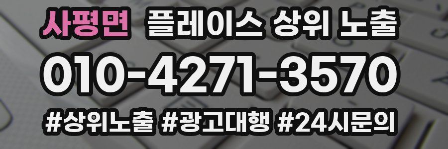 사평면 플레이스 상위 노출