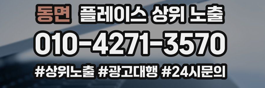동면 플레이스 상위 노출