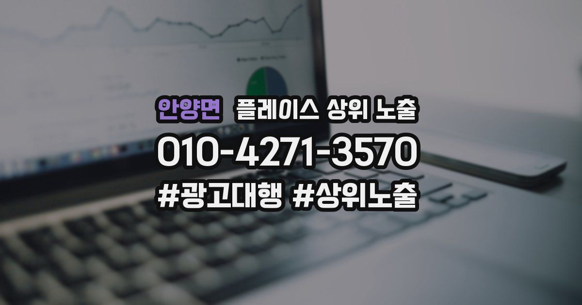 안양면 플레이스 상위 노출