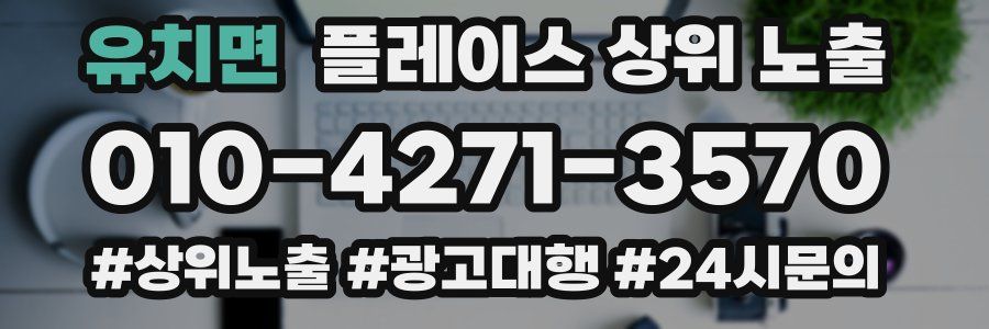 유치면 플레이스 상위 노출