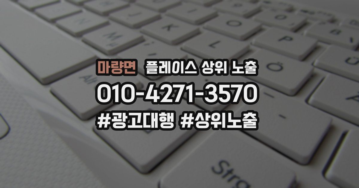 마량면 플레이스 상위 노출