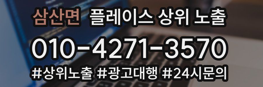 삼산면 플레이스 상위 노출