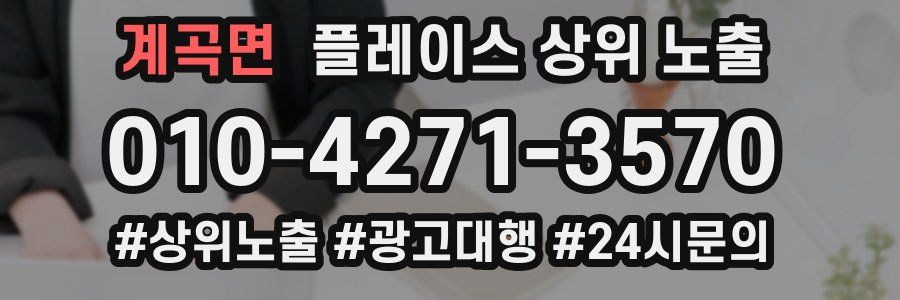 계곡면 플레이스 상위 노출