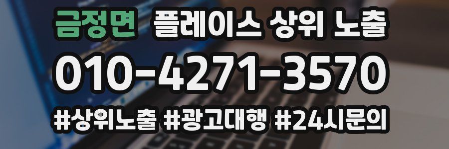 금정면 플레이스 상위 노출