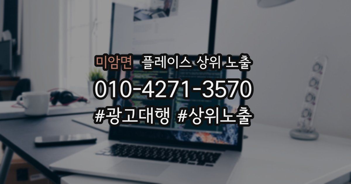 미암면 플레이스 상위 노출