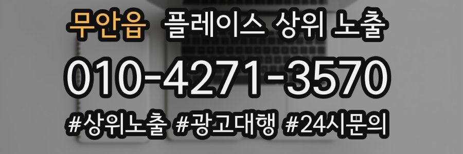 무안읍 플레이스 상위 노출