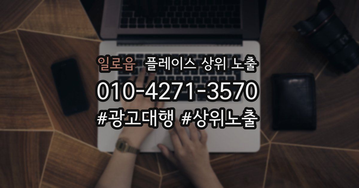 일로읍 플레이스 상위 노출